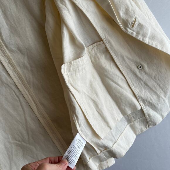 New Everlane Linen Double Breasted Blazer Quiet Luxury Elevated Basic Cream 10 - Picture 9 of 11